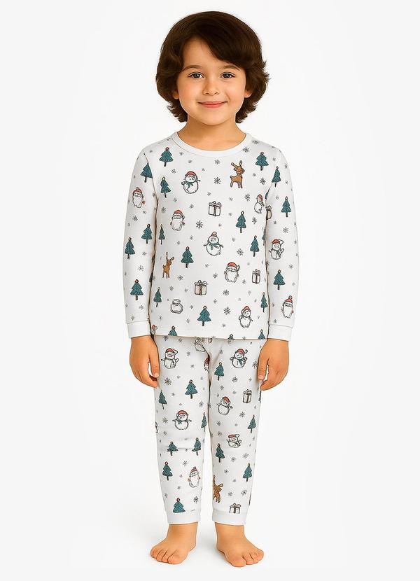 Pijama Masculino Infantil Bege