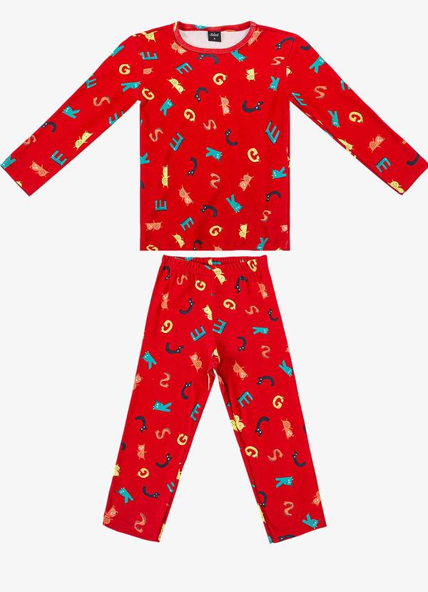 Pijama Masculino Infantil Vermelho