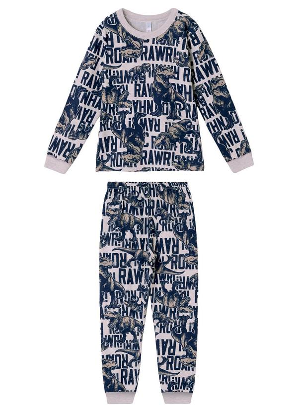 Pijama Roar Dino Brilha no Escuro Branco