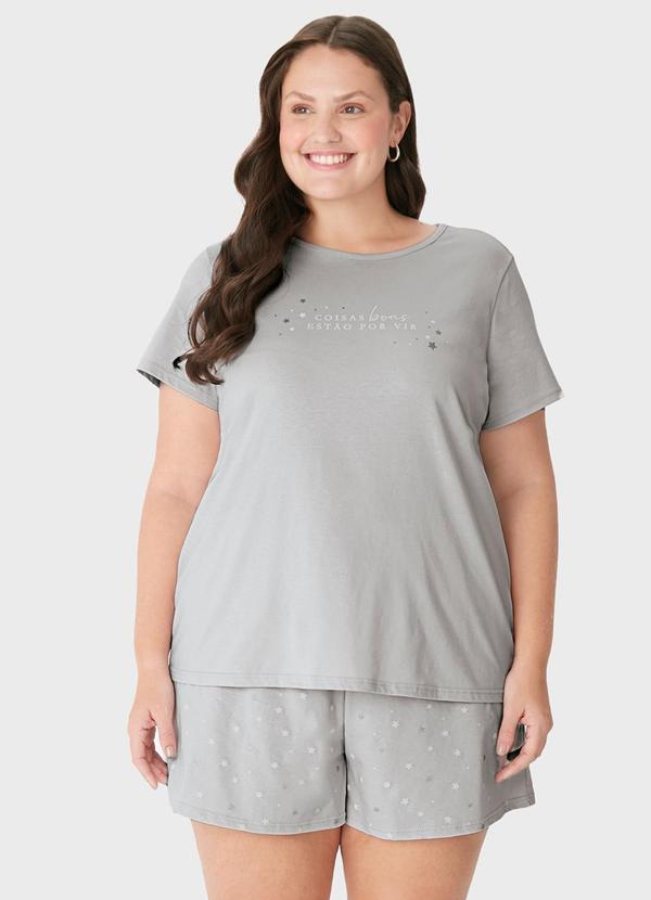 Pijama Coisa Boas Estão Por Vir PlusCinza
