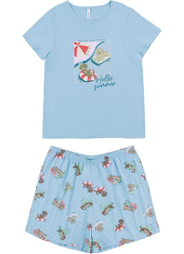 Pijama Hello Summer PlusAzul