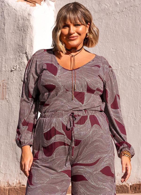 Blusa Pontilhado em Malha de Viscose