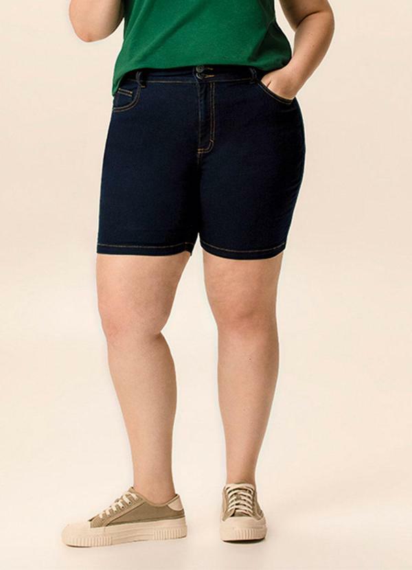 Bermuda Comfort Jeans Azul Escuro