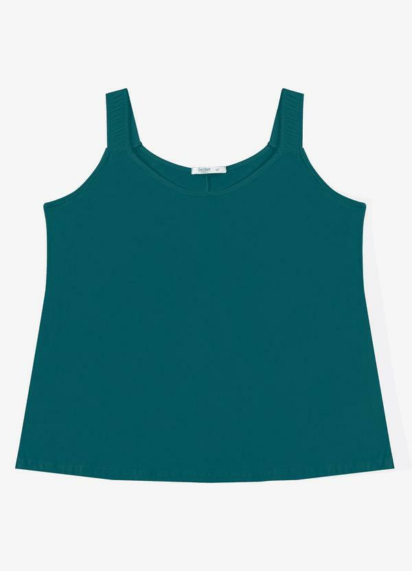 Blusa de Alça Feminina Plus Size Verde
