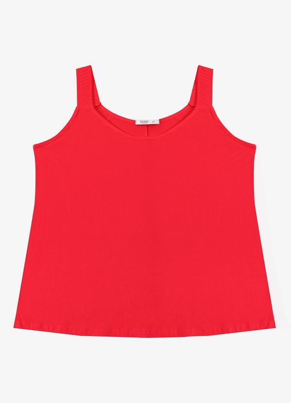 Blusa de Alça Feminina Plus Size Vermelho