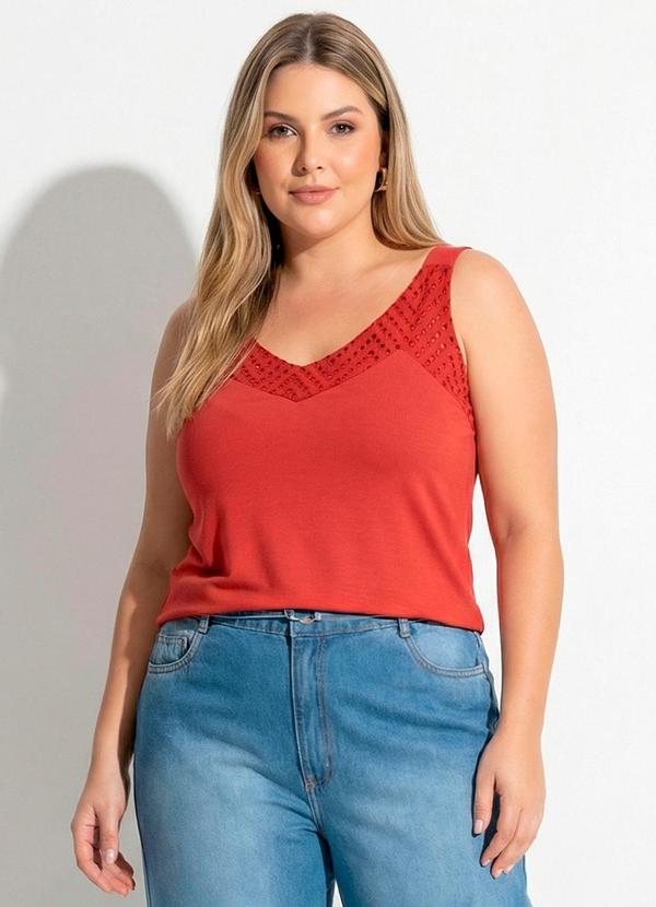 Blusa Terracota em Malha de Viscose