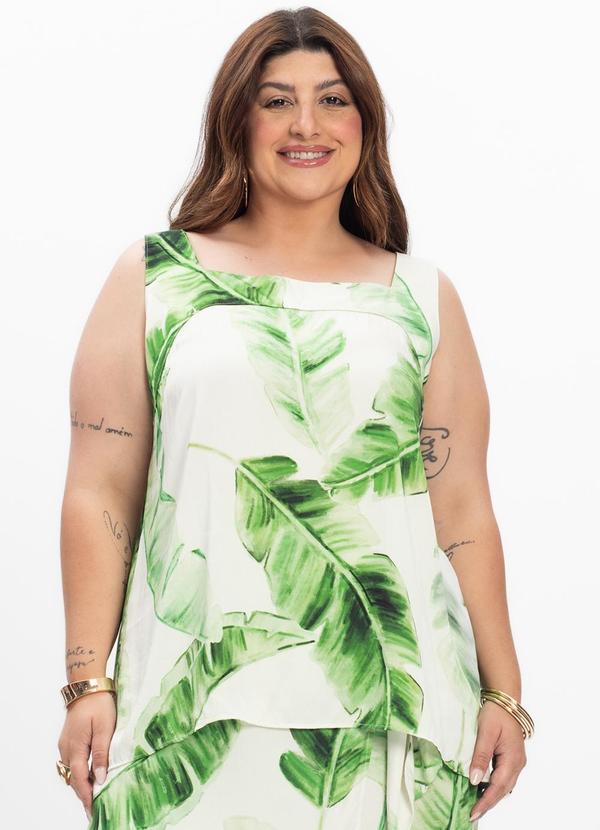 Regata Feminina Plus Size Bege