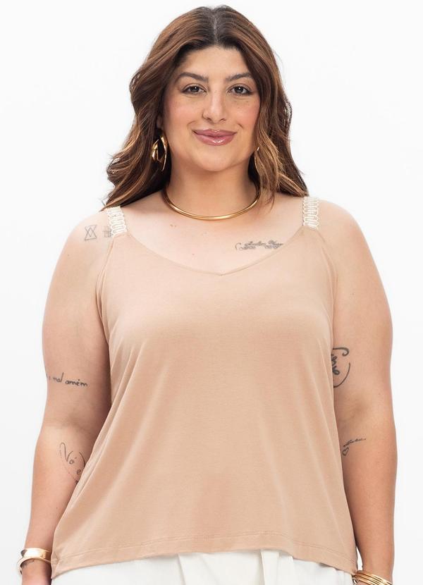 Regata Feminina Plus Size Marrom