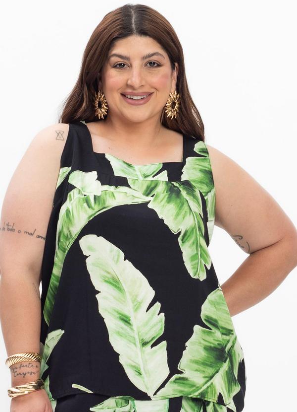 Regata Feminina Plus Size Preto