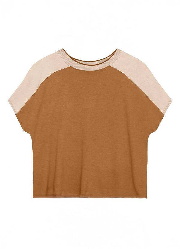 Blusa Ampla em Moletinho Caramelo