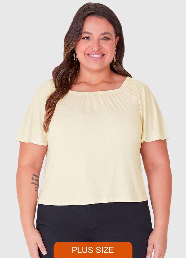 Blusa Areia Ampla em Viscolinho