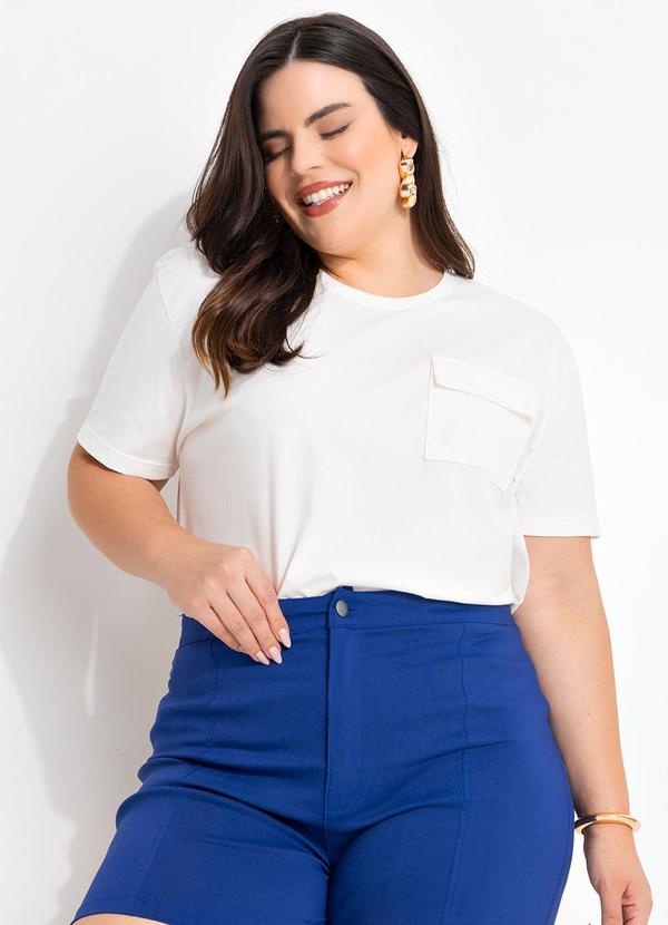Blusa Bege em Malha de Algodão