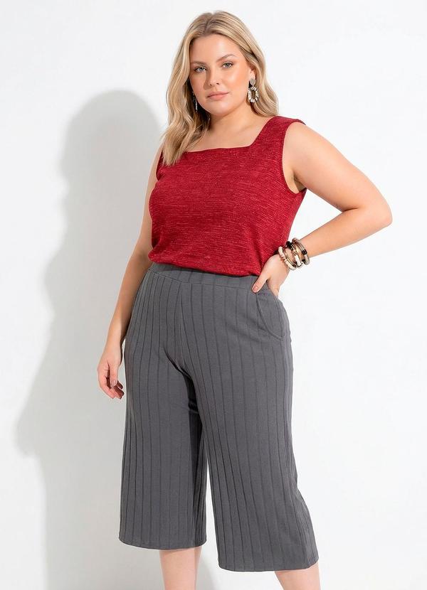 Blusa Bordô em Malha com Lurex