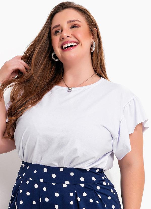 Blusa Branca em Malha de Algodão