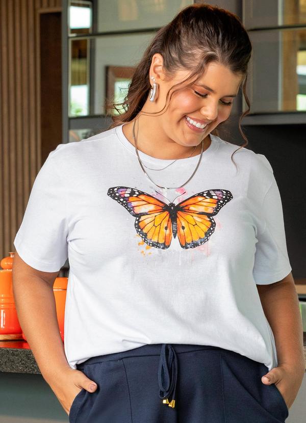 Blusa Branca em Malha de Algodão