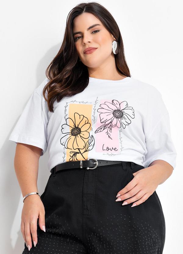 Blusa Branca em Malha de Algodão