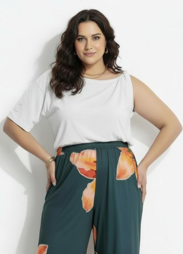 Blusa Branco em Malha de Algodão