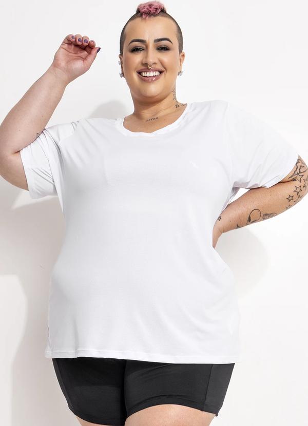 Blusa Branco em Microfibra - Dry Fit Uv50+