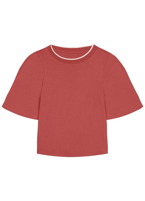Blusa Coral Ampla Canelada