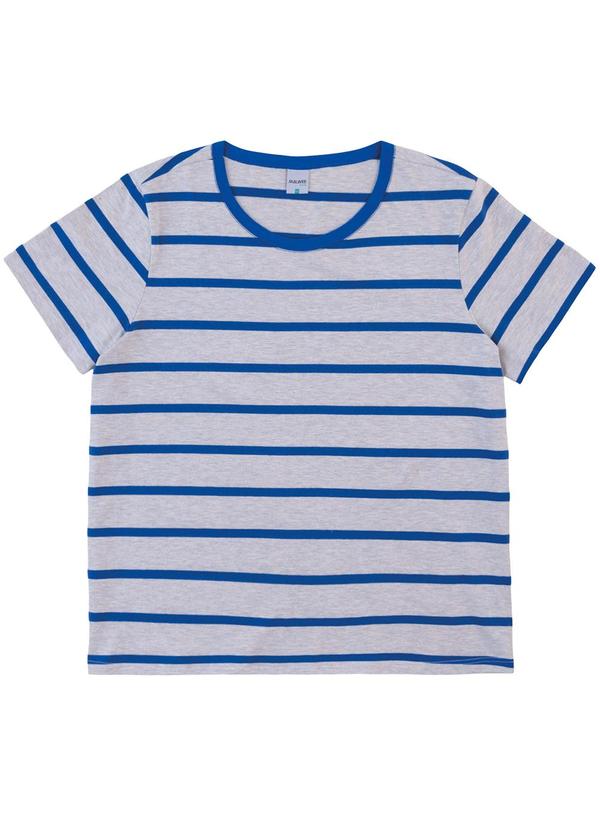 Blusa em Malha Listrada PlusAzul