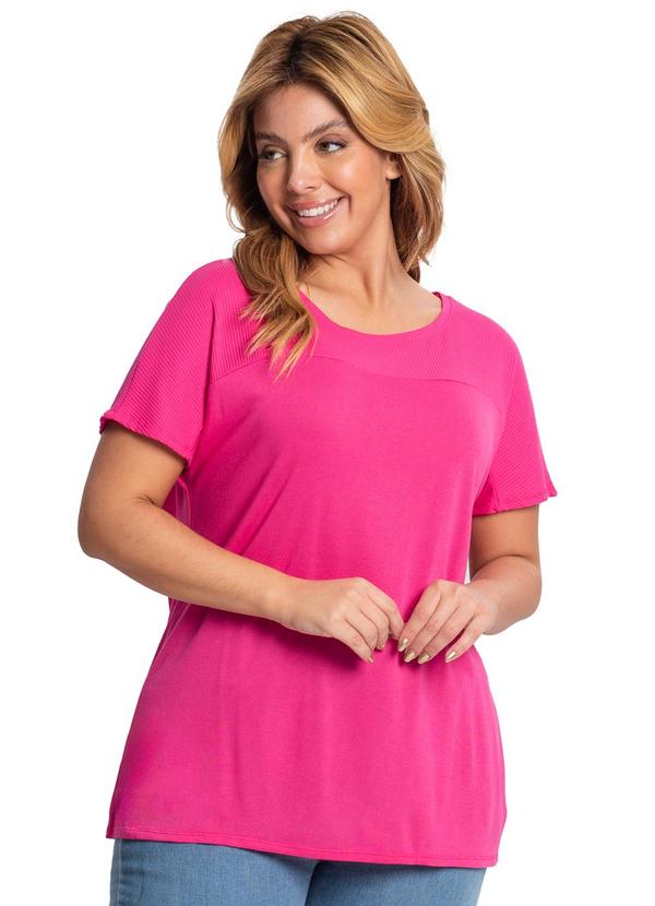 Blusa Feminina em Visco Tricot Rosa