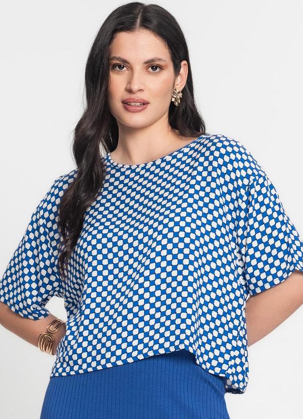 Blusa Feminina Estampada Infinita Cor Azul