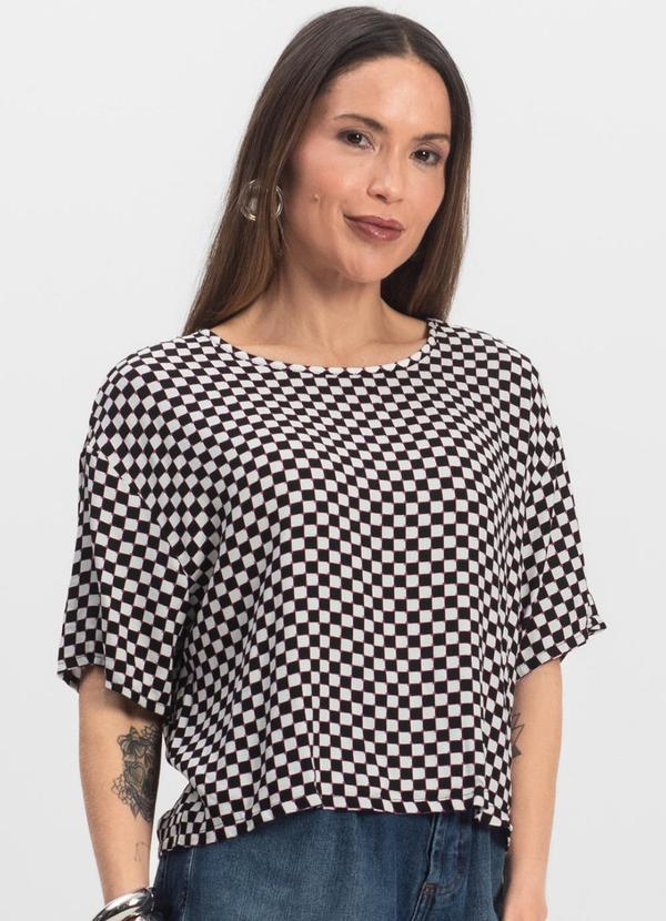 Blusa Feminina Estampada Preto