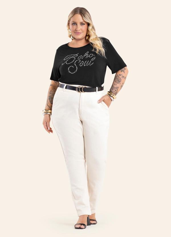 Blusa Feminina Manga Curta Preto