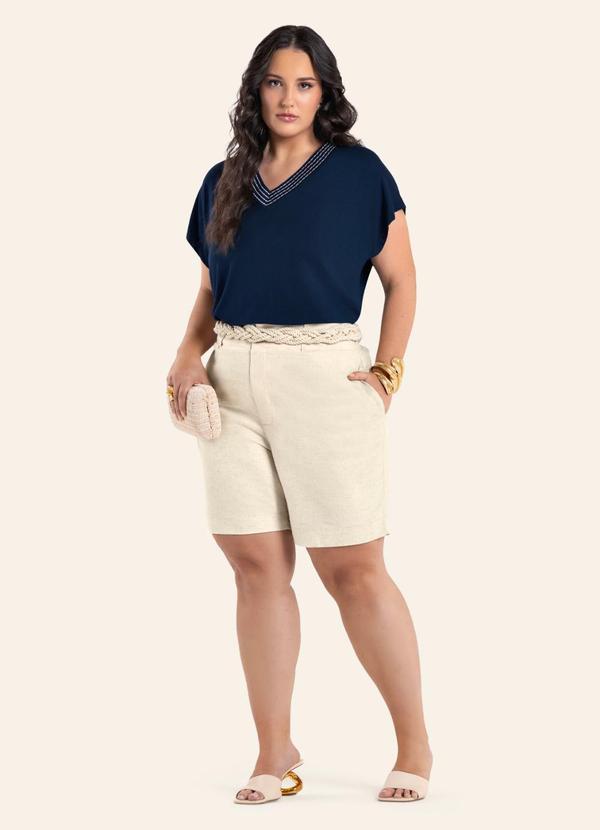 Blusa Feminina Manga Morcego Azul