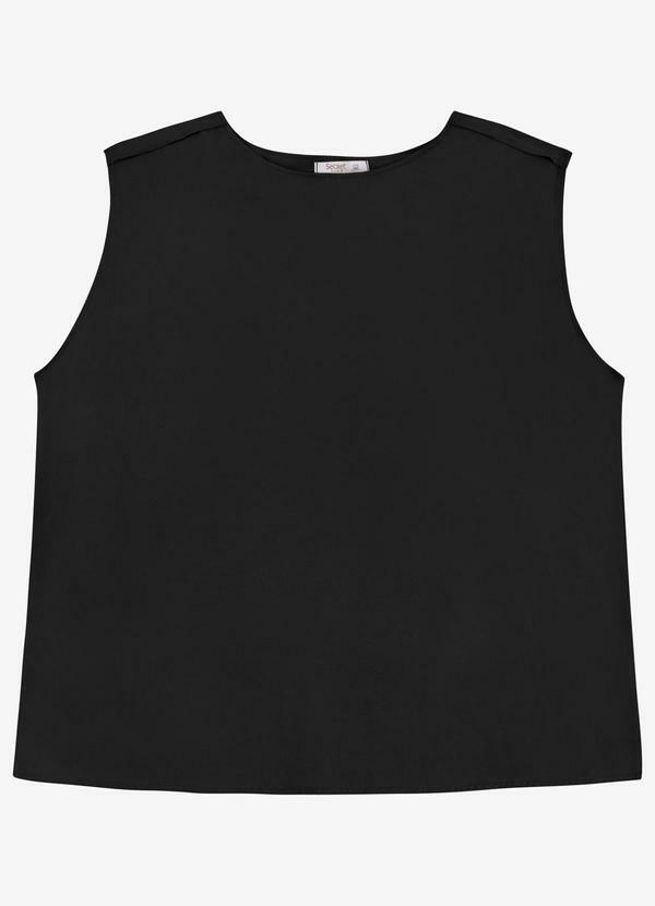 Blusa Feminina Plus Manga Morcego Preto
