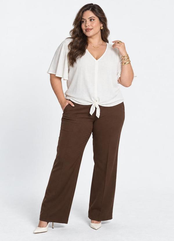 Blusa Feminina Plus Size Bege
