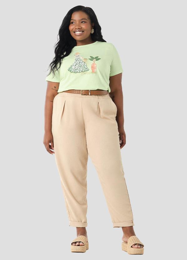 Blusa Feminina Plus Size em Meia Malha Verde