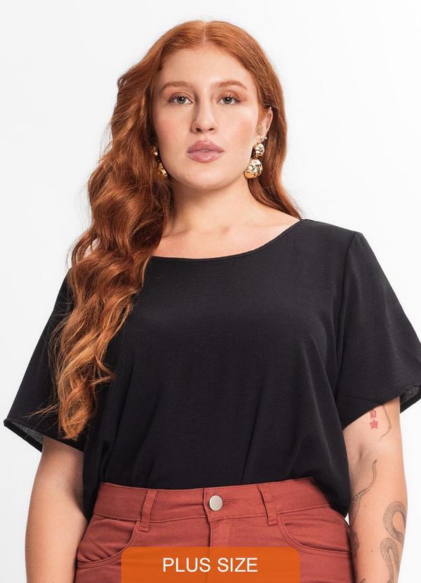 Blusa Feminina Plus Size Preto