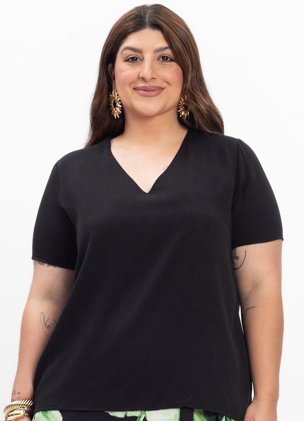 Blusa Feminina Plus Size Preto