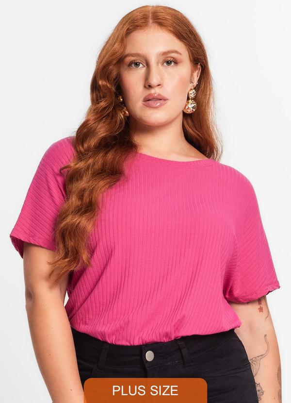 Blusa Feminina Plus Size Rosa