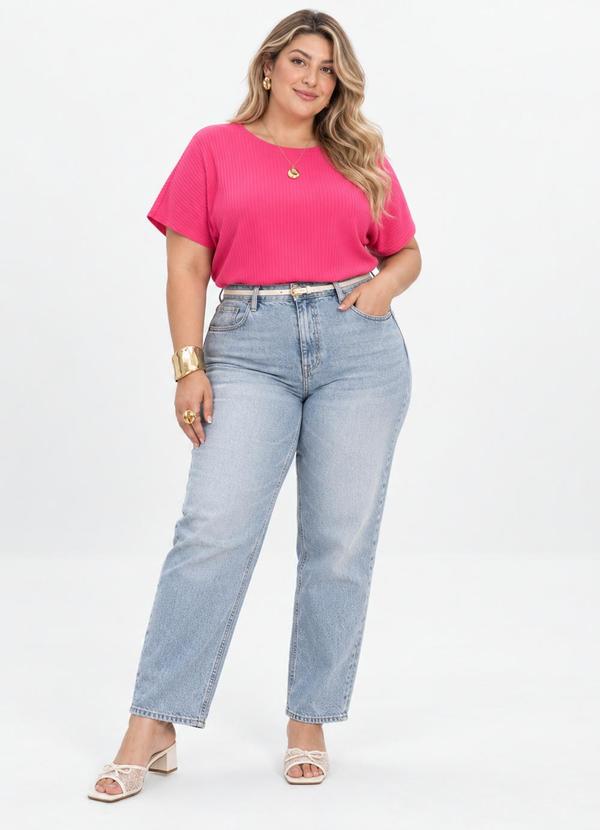 Blusa Feminina Plus Size Rosa