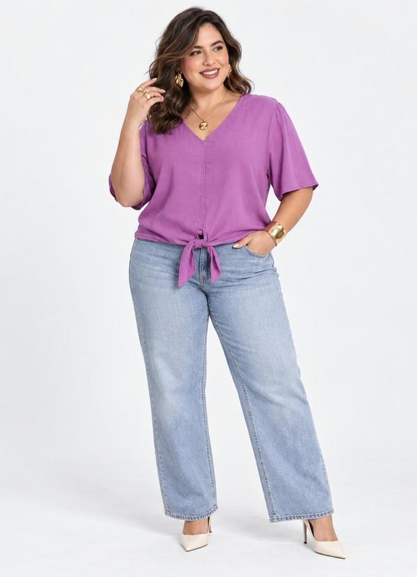 Blusa Feminina Plus Size Roxo