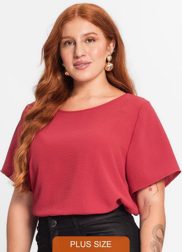 Blusa Feminina Plus Size Vermelho