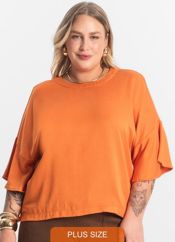 Blusa Viscose Double Yarn Solid Laranja
