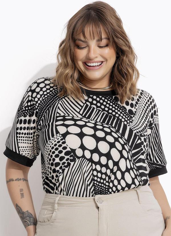 Blusa Listrada em Malha Listrada