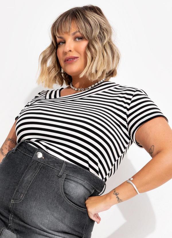 Blusa Listrado em Canelado
