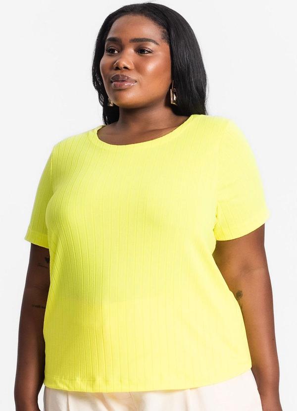 Blusa Malha Plus Amarelo