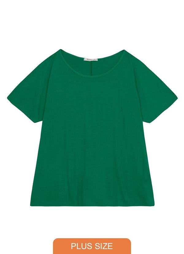 Blusa Manga Curta Feminina Plus Size Verde