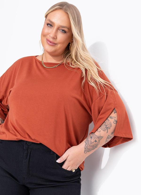 Blusa Terracota em Meia Malha