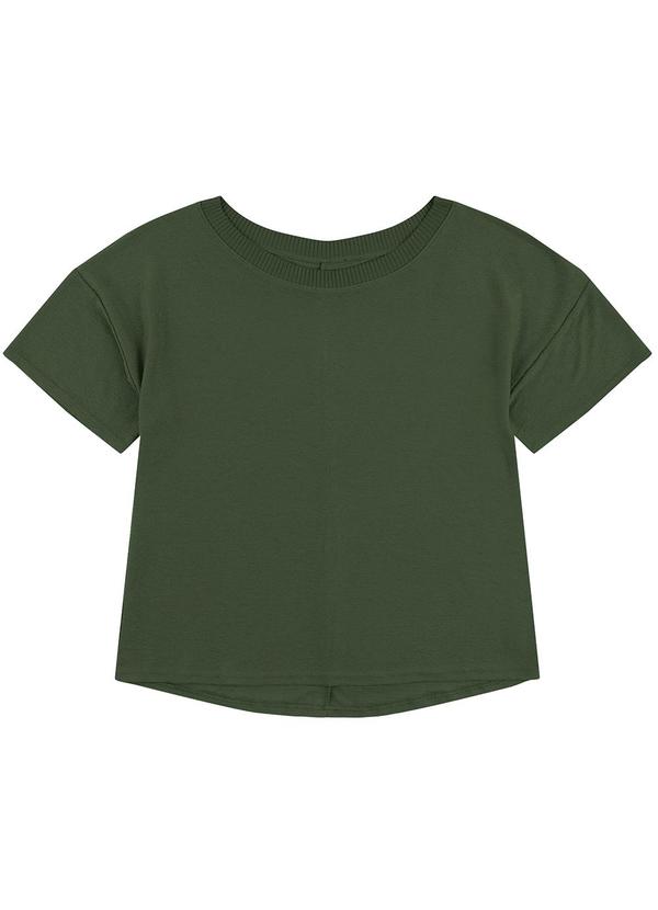 Blusa Mullet Texturizada PlusVerde Militar