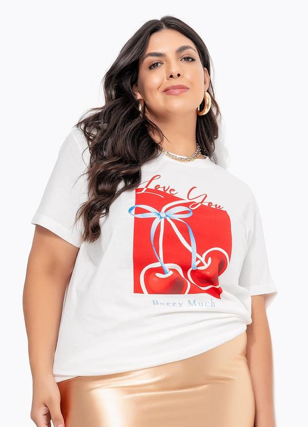 Blusa Off White em Algodão