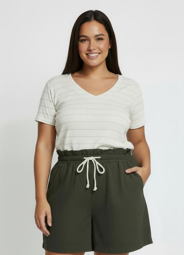 Blusa Off White em Malha de Viscose