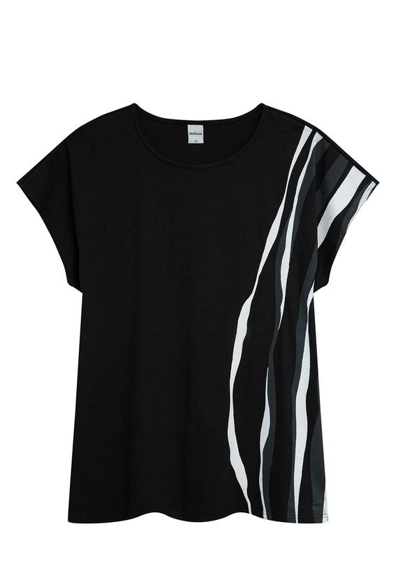 Blusa Orgânica Ampla Meia Malha Plus Preto