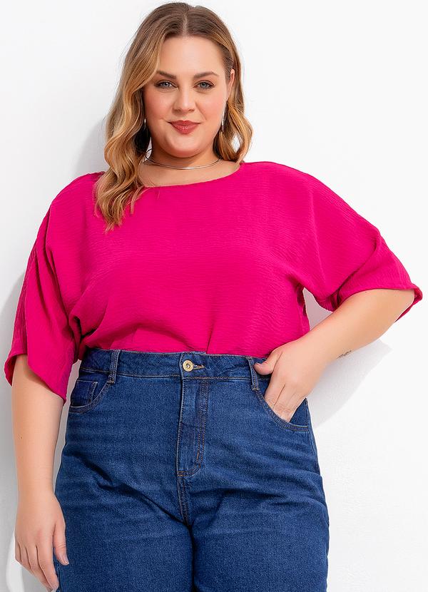 Blusa Pink em Crepe Plano