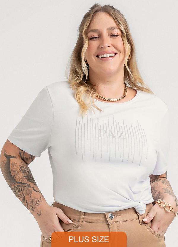 Blusa Plus Size em Cotton Branco